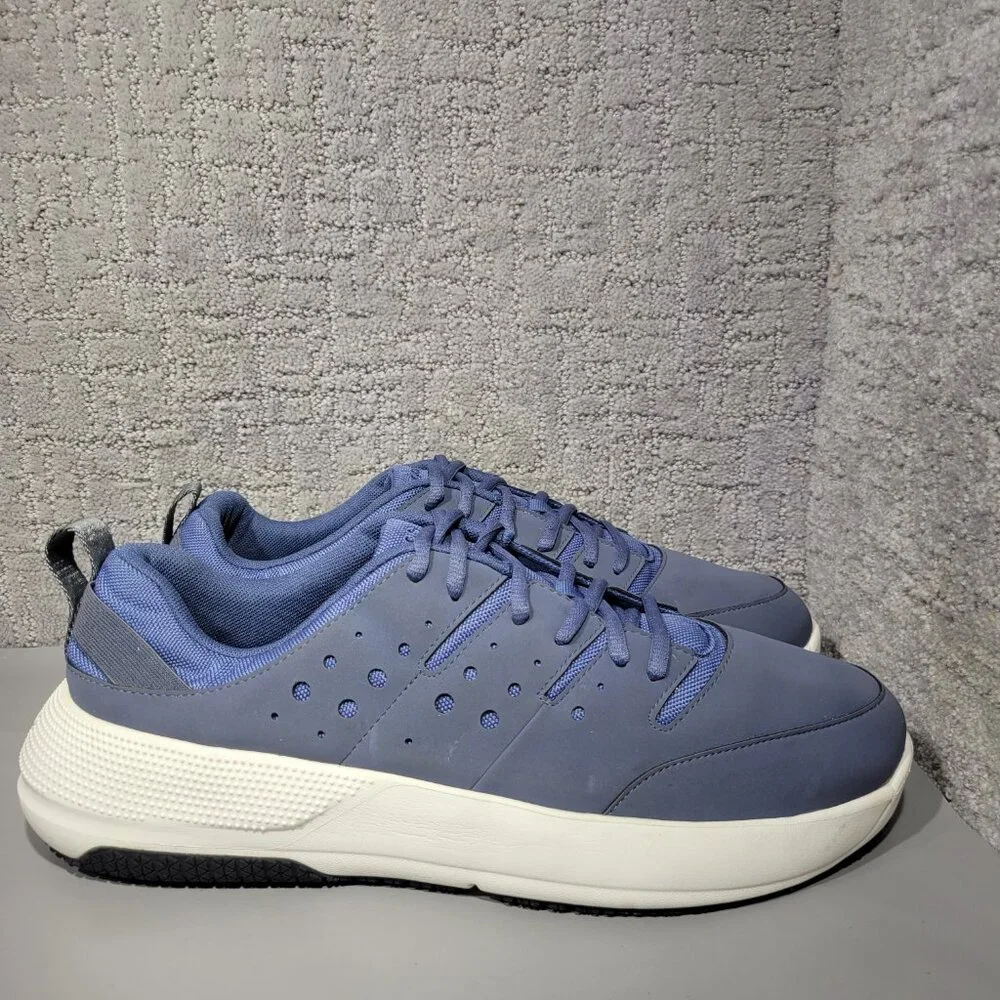 Crocs On The Clock 209475 Mens Size US 14.5 Storm Blue Nubuk Work Sneaker Shoes